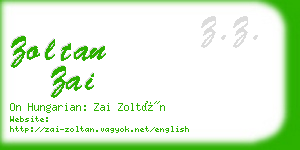 zoltan zai business card